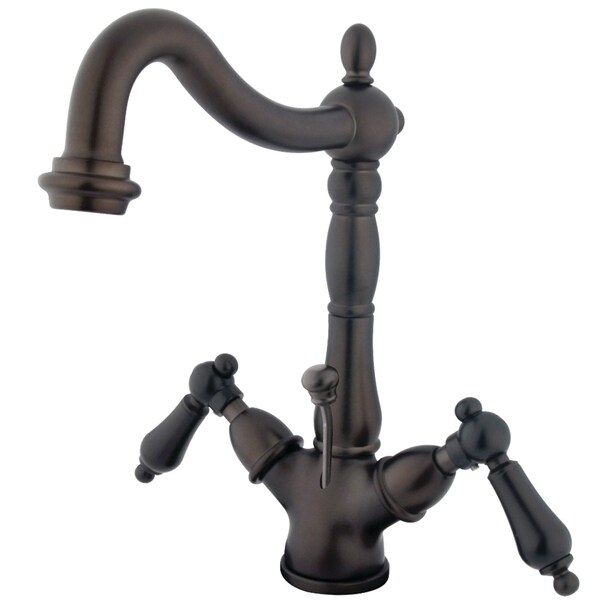 Heritage 2-Handle Bathroom Faucet W/ Brass Pop-Up & Cover Plate, Bronze